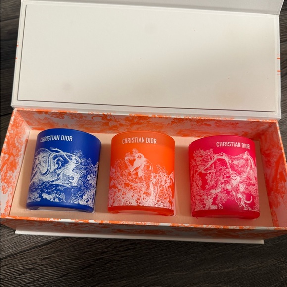 DIOR Limited Edition Toile de Jouy Candle Dioriviera Set - Picture 1 of 11